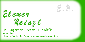 elemer meiszl business card